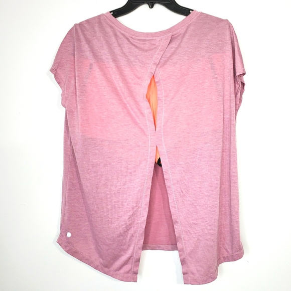 16) YOGALICIOUS Open back yoga shirt Sz. M - Picture 2 of 5